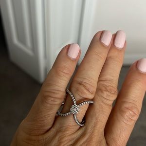 Sparkly sterling silver ring